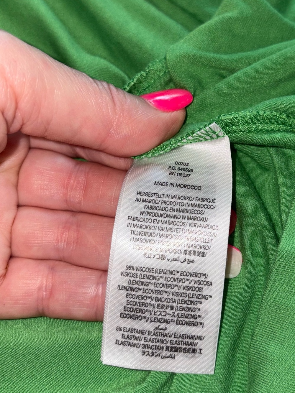 Boden Green Jersey Midi Dress 10P Faux Wrap Stretch Petite Wedding Guest - Picture 5 of 5